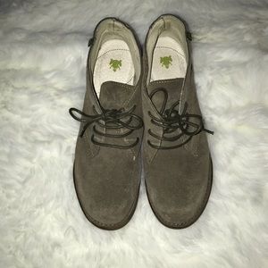 EL NATURALISTA "DUNA" green Suede Ankle Boots